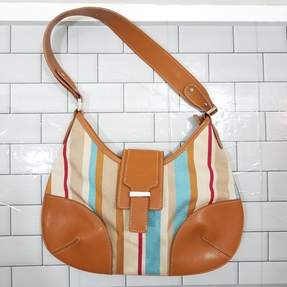 Mondani Y2K Stripe Purse Shoulder Bag
